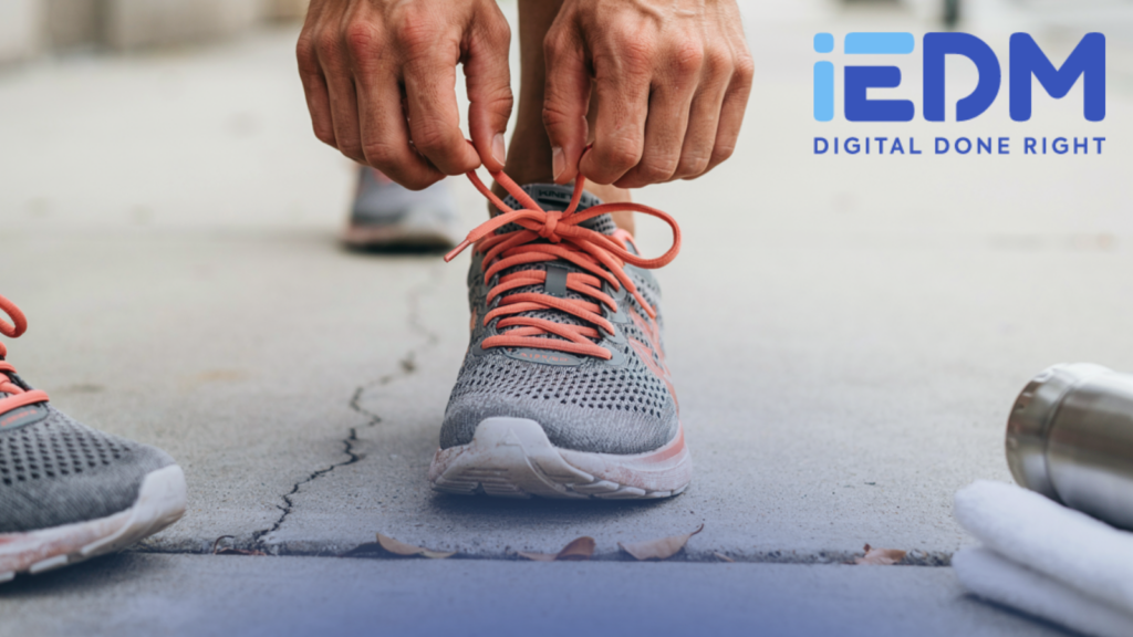 Business professional preparing for a lunchtime run to support exercise and brain health